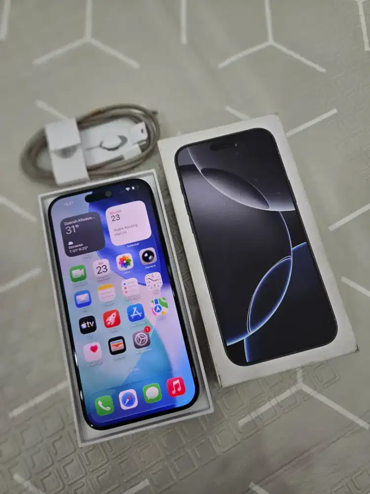 IPHONE 16 PROMAX 256GB BLACK TITANIUM RESMI IBOX