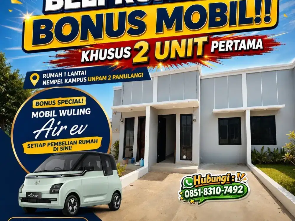Beli Rumah Bonus Mobil Wuling Air EV