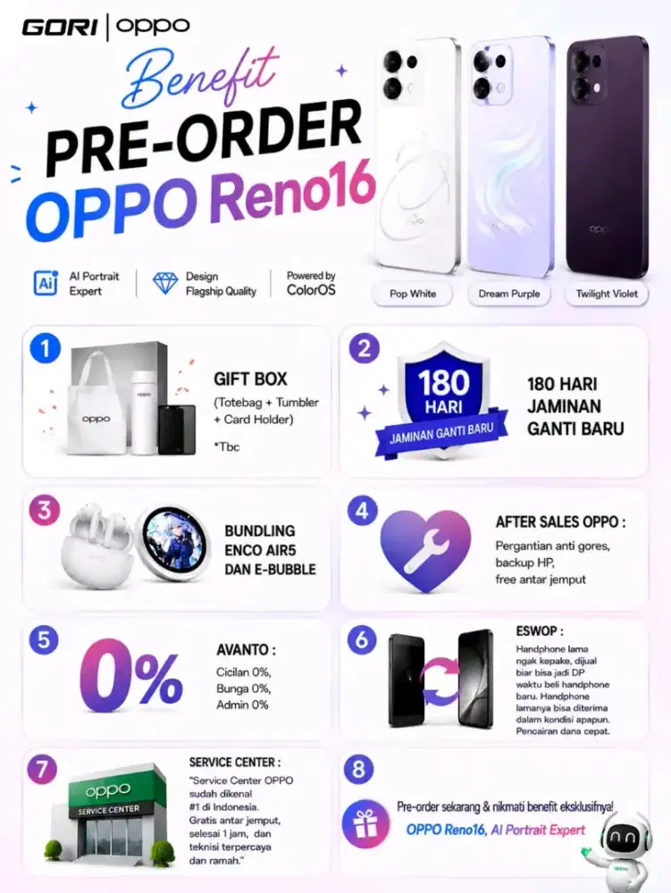 Pre-order Oppo Reno 16 series dapatkan benefit hingga 5.1Jt