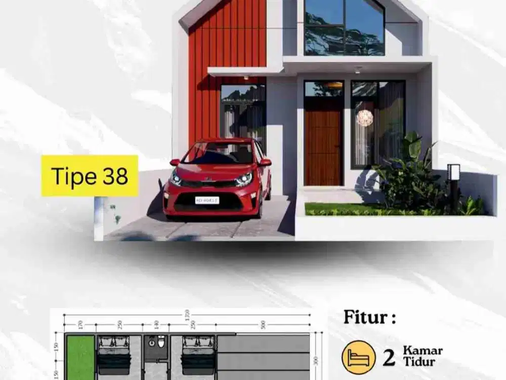 Rumah skandinavian Murah Gatak Sukoharjo