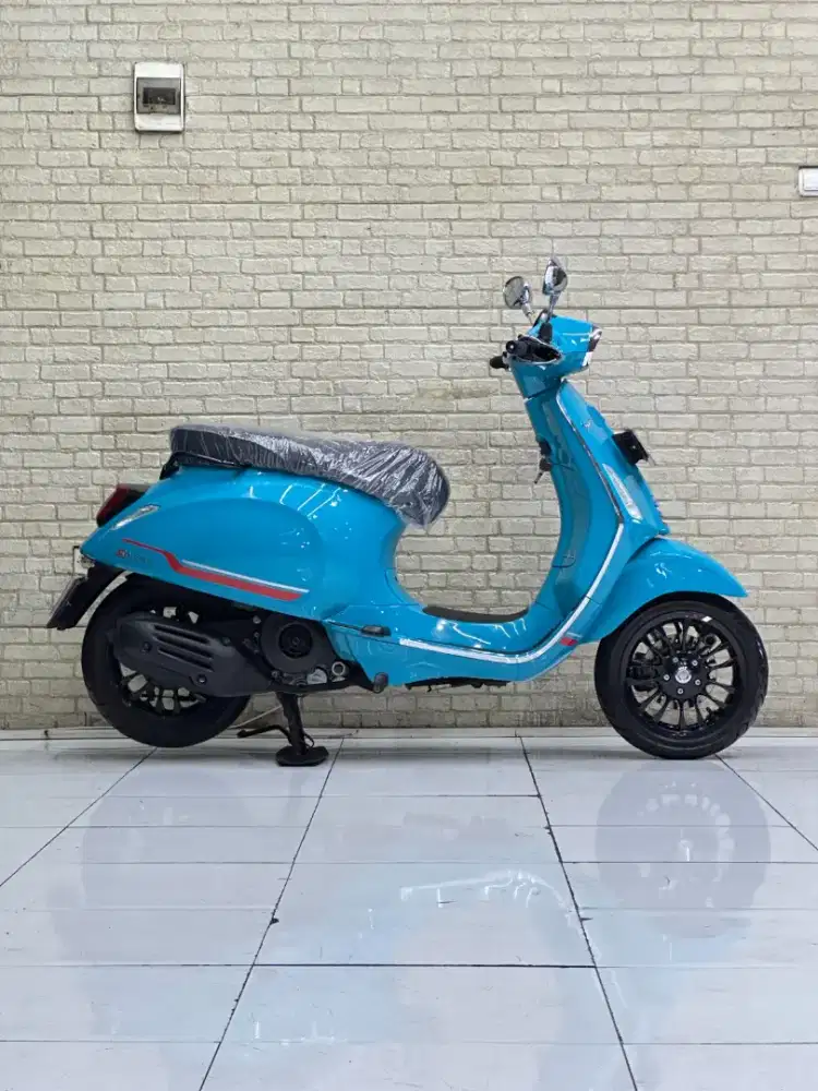 ODO 10RB‼️ Vespa Sprint S150 ABS 2021 Blue Audace - Mustika Motoshop