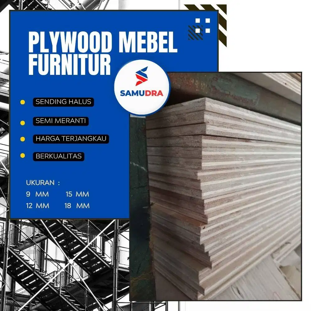 jual triplek / plywood mebel semi meranti 15mm halus 2 sisi