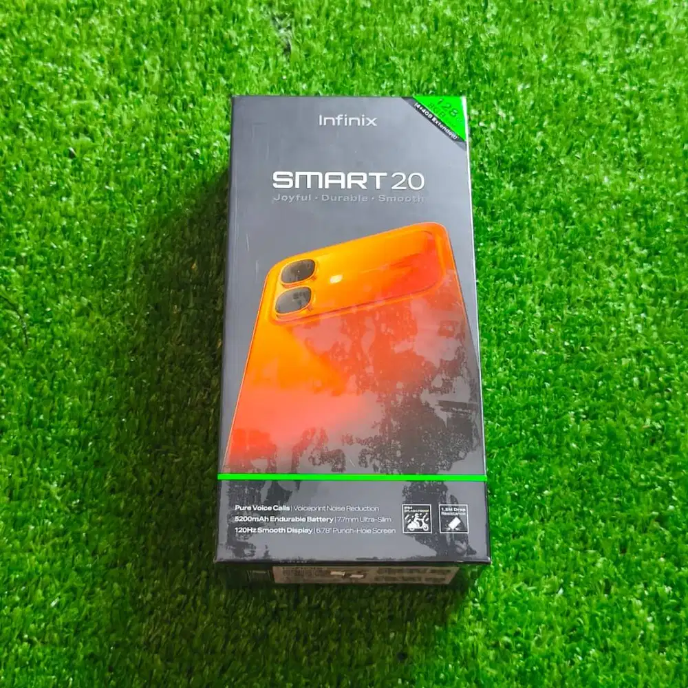Infinix SMART 20 4/128GB Shadow Black New Segel Garansi Resmi