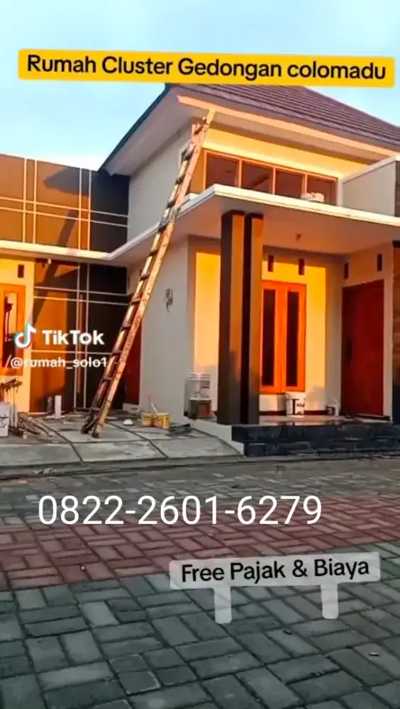 Rumah cluster gedongan colomadu dekat hotel solo
