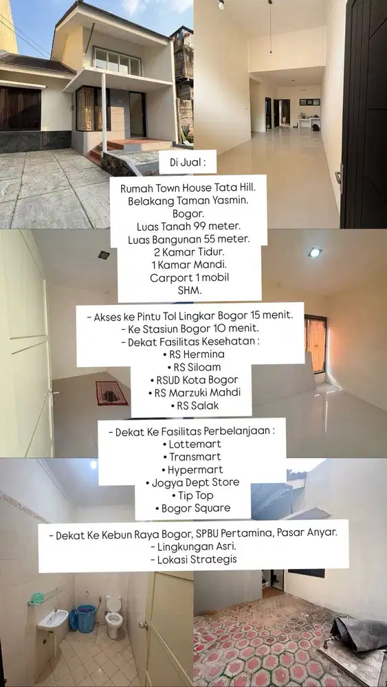 DI JUAL RUMAH SIAP HUNI DI TENGAH KOTA BOGOR