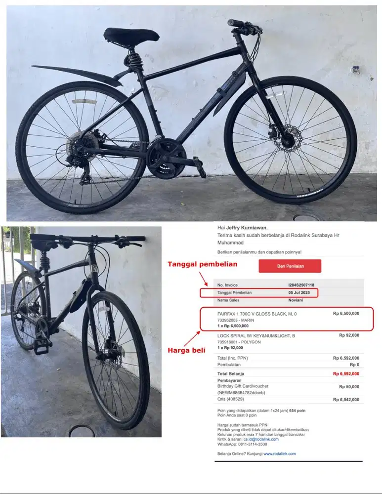 Dijual Sepeda (Road Bike) Marin