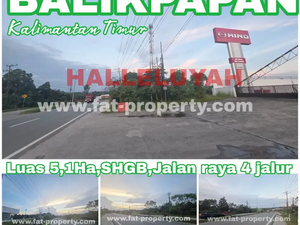 Dijual lahan komersil/industry di Jl.Akses Tpk Kariangau,Balikpapan Utara,Karang Joang,Balikpapan,Kalimantan Timur.