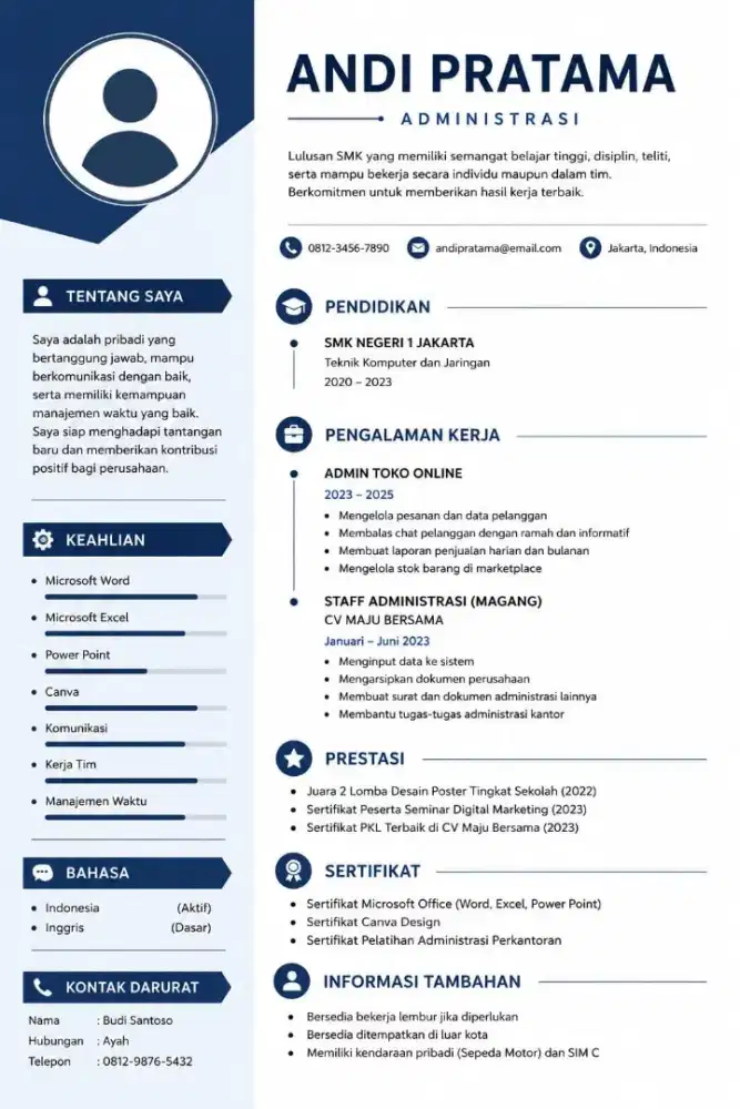 Jasa Pembuatan CV Lamaran Kerja Profesional & Menarik — Proses Cepat