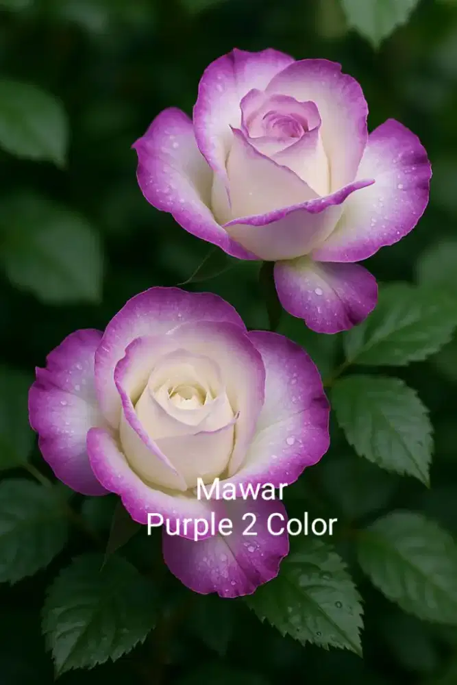 Tanaman hias berduri mawar purple 2 color