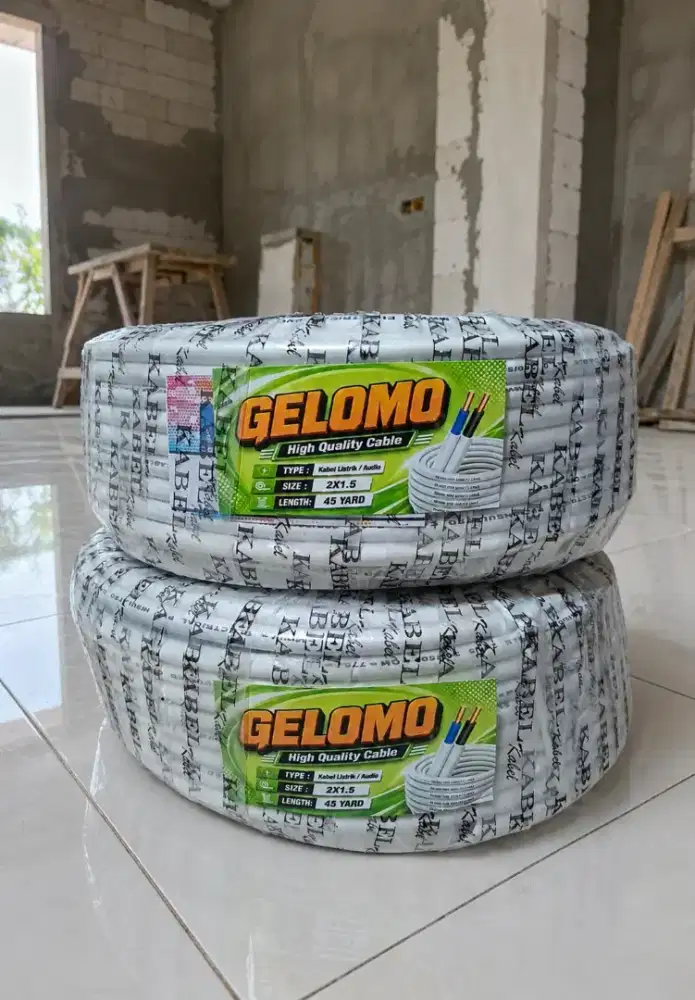 Kabel listrik listrik NYM GELOMO 2x1.5 50y kwalitas super