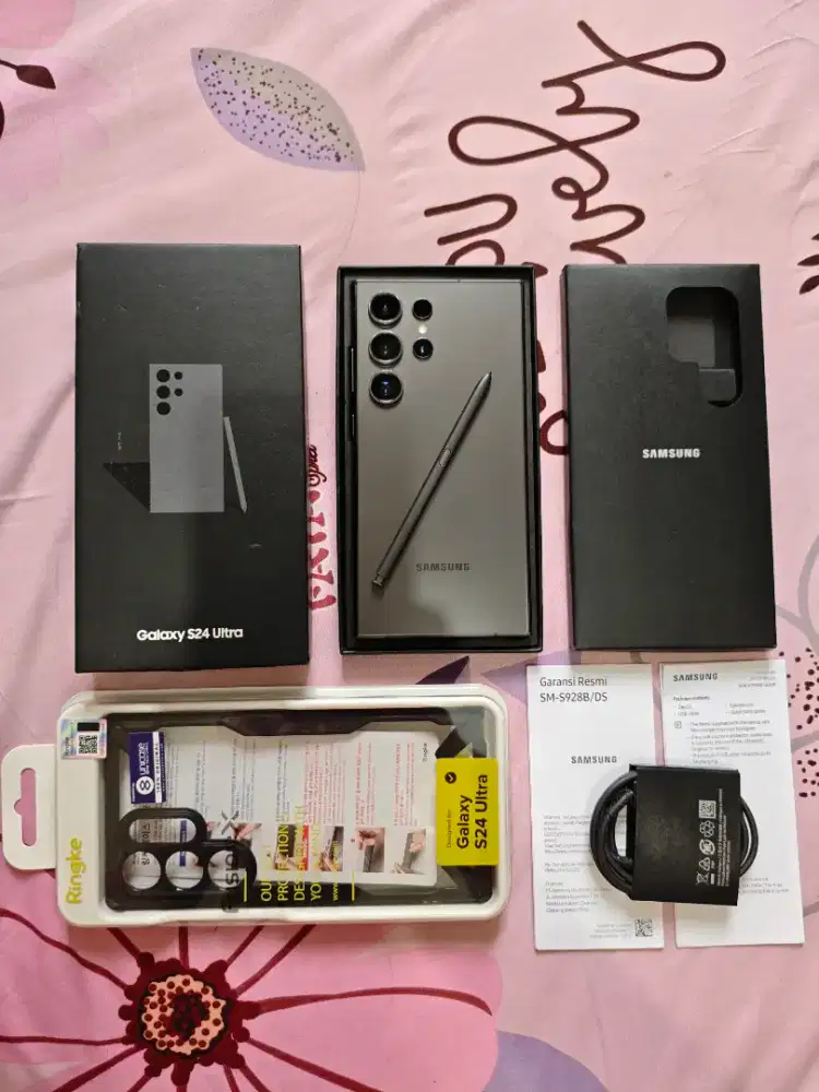 Samsung S24 Ultra Titanium Black Ram 12/256 Gb Fullset Mulus Original