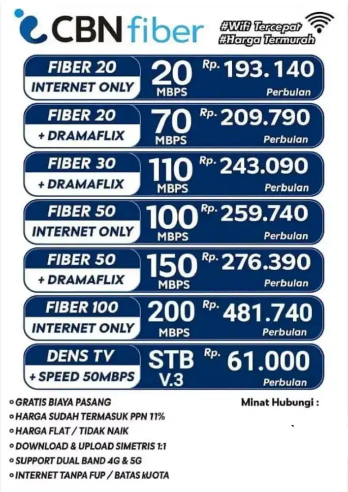 Promo Pasang Baru Wifi CBN