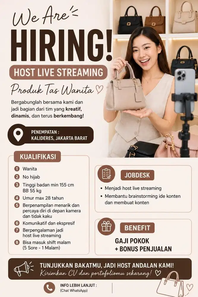 LOWONGAN HOST LIVE STREAMING