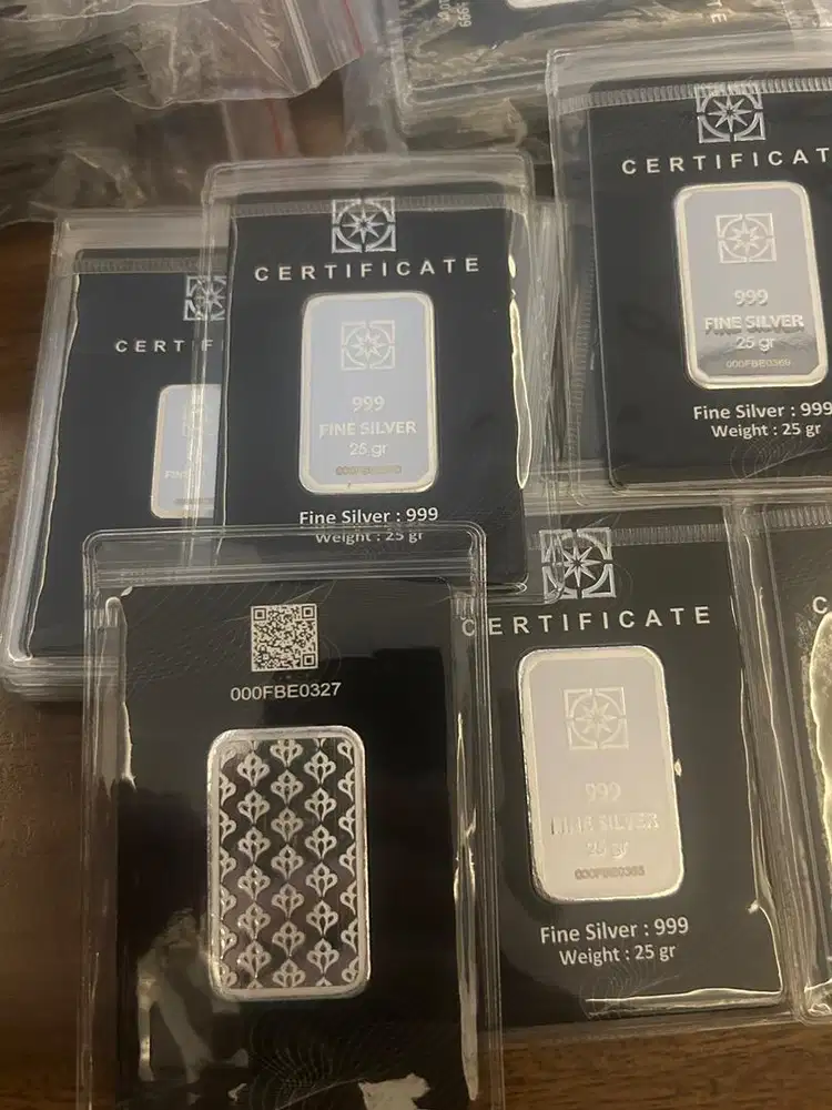 Silver/Perak 25gr Sertifikat Lengkap