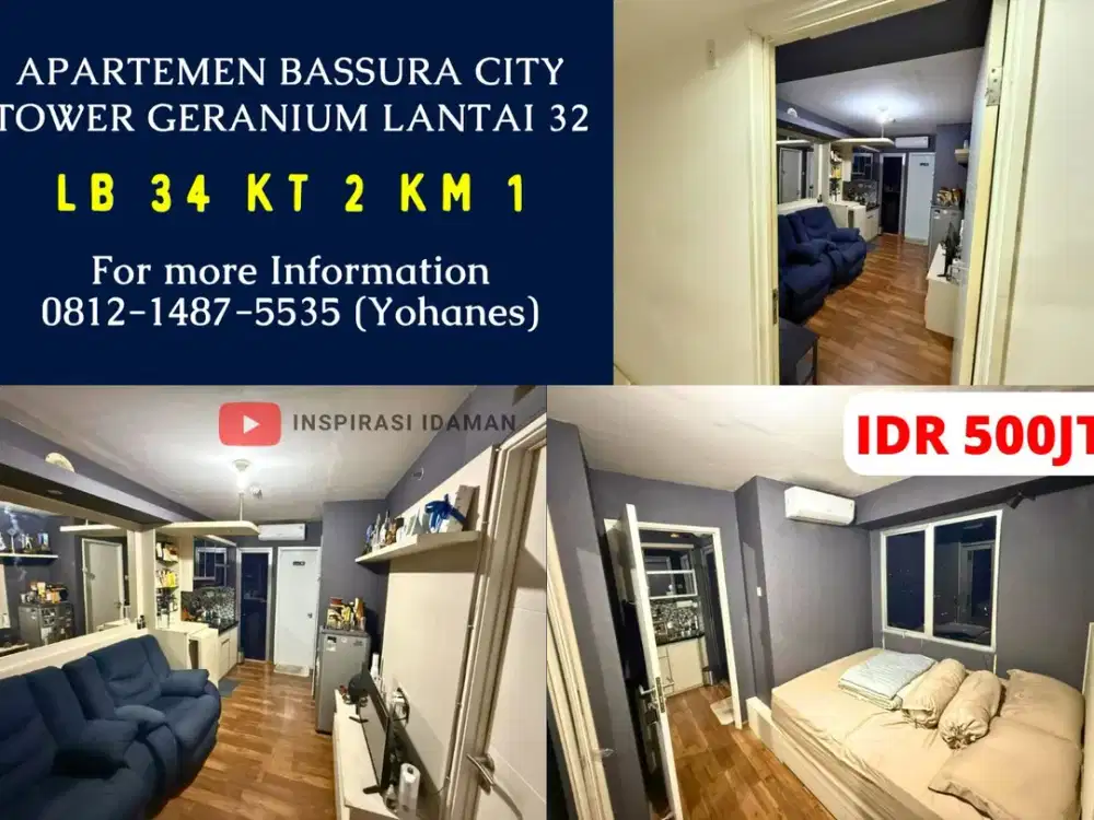 Apartemen Bassura City Tower Geranium Lantai 32