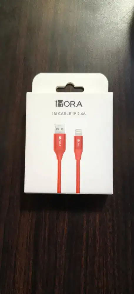 1HORA Kabel Data CAB250 Fast Charging 2.4A USB to IP USB - Red