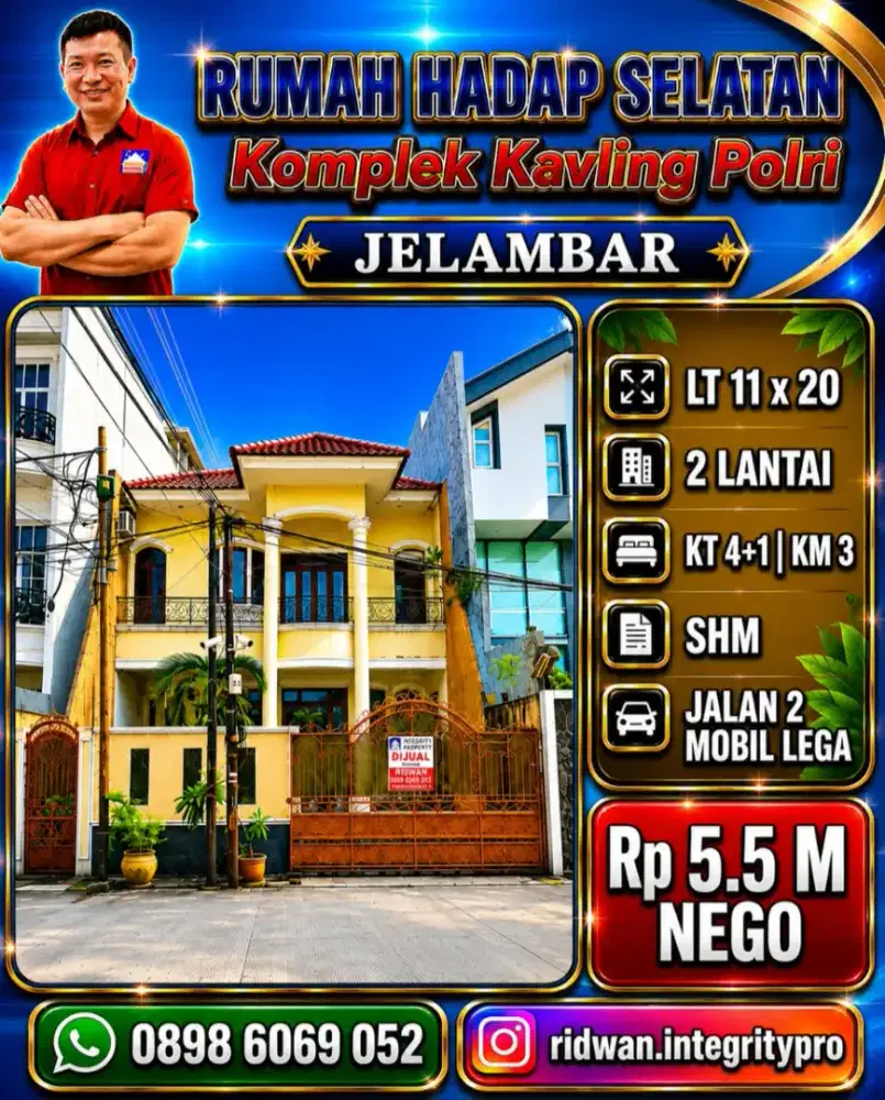 IP2544: Rumah Bagus Komplek Kavling Polri Jelambar