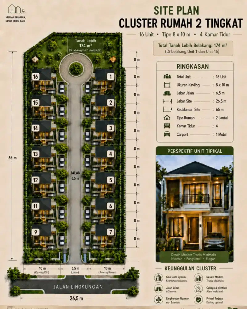 Dijual tanah bisa dibikin perumahan Cluster