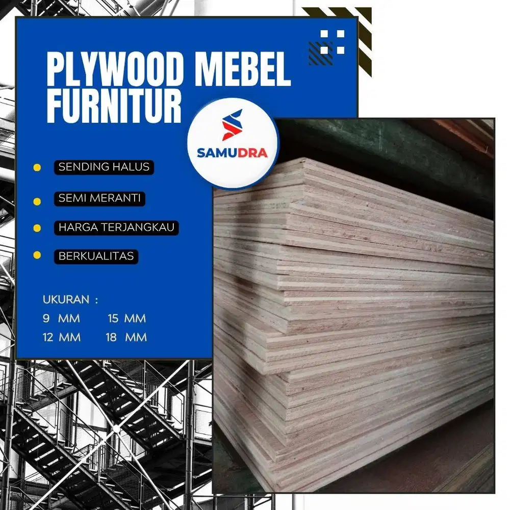 berkualitas, plywood / triplek untuk mebel furnitur interior 15mm