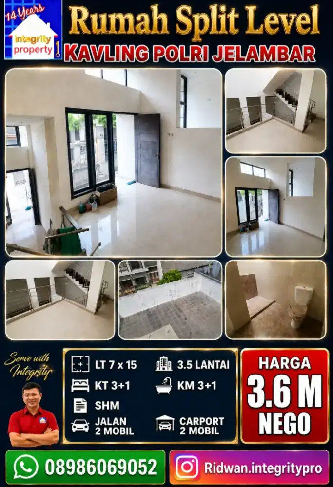 IP1360: Rumah di Kavling Polri Jelambar Lokasi Tenang