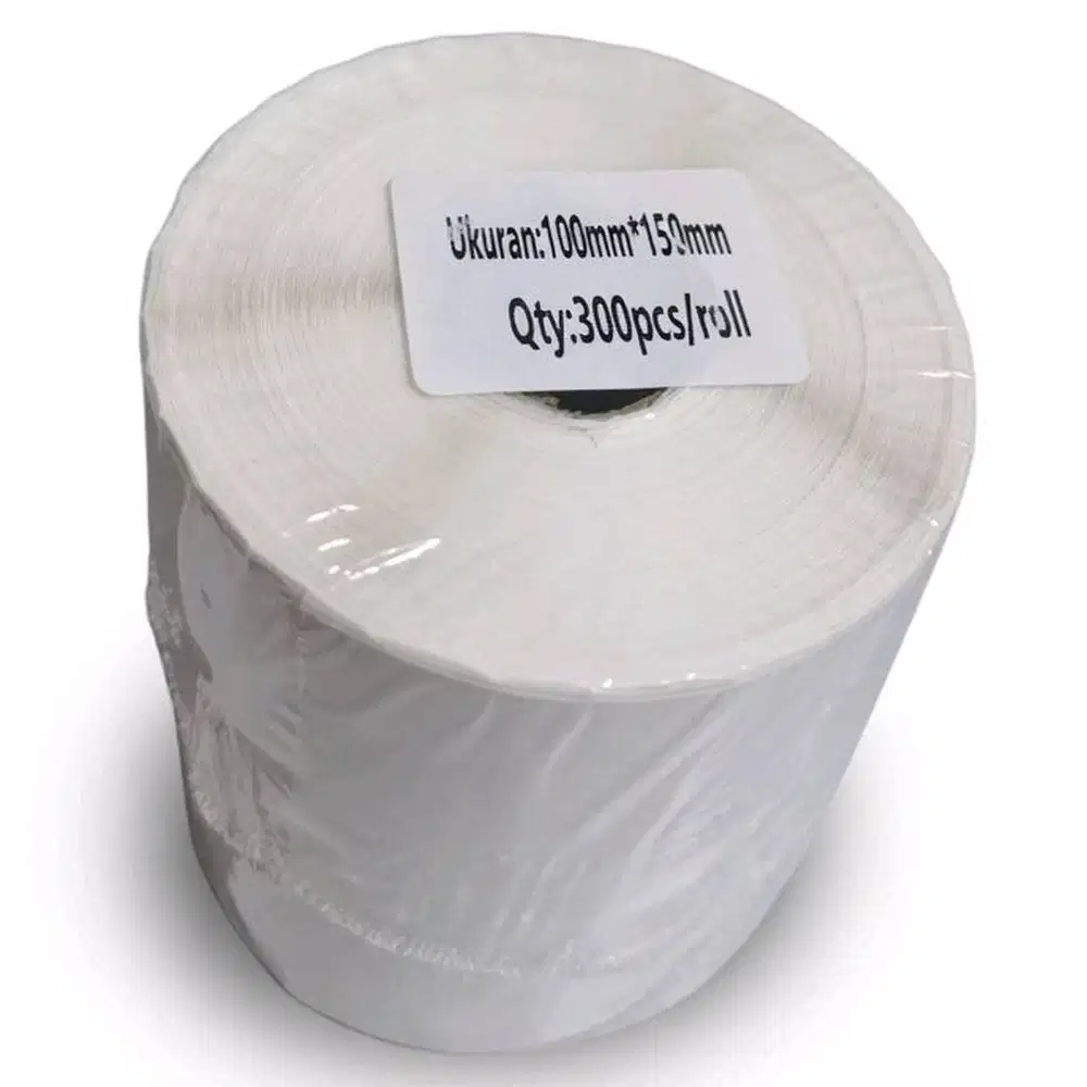 KERTAS LABEL BARCODE THERMAL 100mm 100 X 150 KERTAS STICKER A6