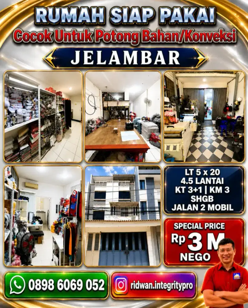 IP3046: Rumah Jelambar Cocok Untuk Home Industry