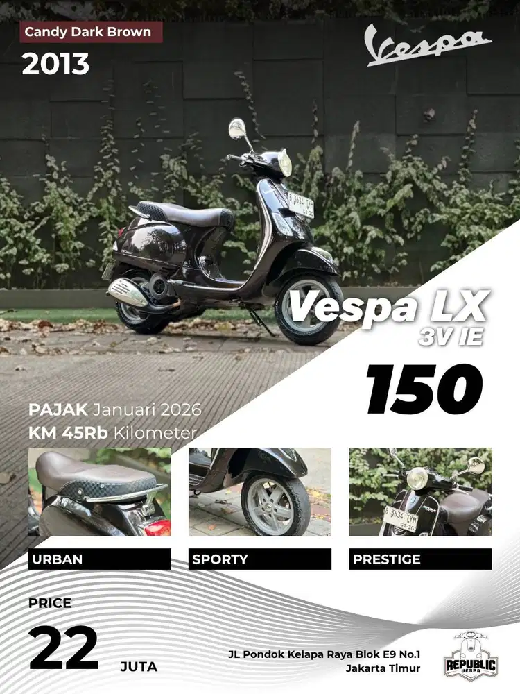 VESPA LX150 3V IE 2013 COCO GRESS CONDITION