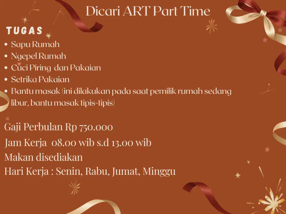 Dicari ART Part Time