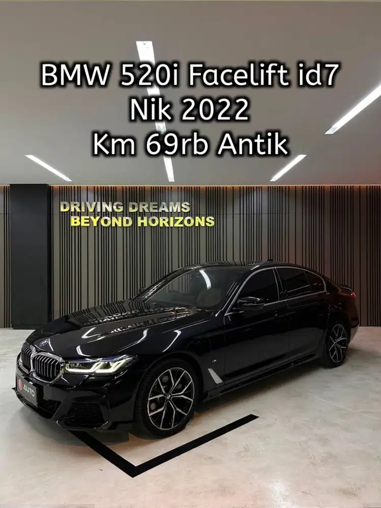 BMW 520i M-Sport 2022 Hitam Km69rb Sunroof Id-7 iDrive-7 B1634SAS