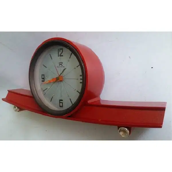 kuno Jam meja / jam duduk + wekker 2 jewels era 50an RHYTHM Japan