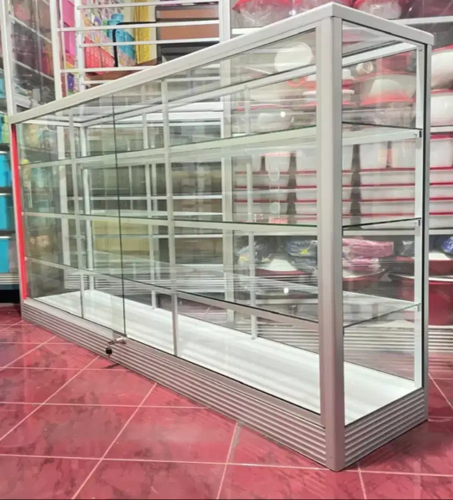 Etalase Panjang 2Mx1M Kondisi Baru