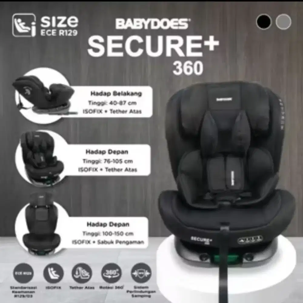 MASIH BARU Carseat babydoes rotate 360