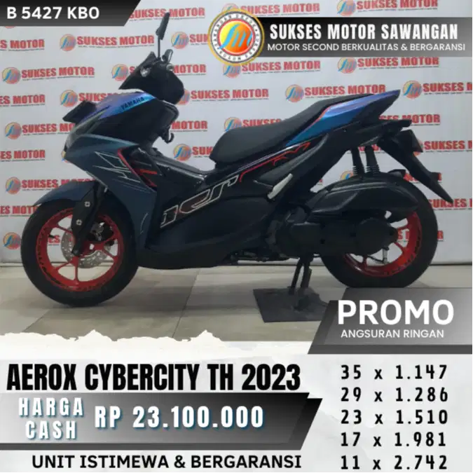 ISTIMEWA NEW AEROX CYBERCITY TH 2023 UNIT MULUS BISA KREDIT BERGARANSI