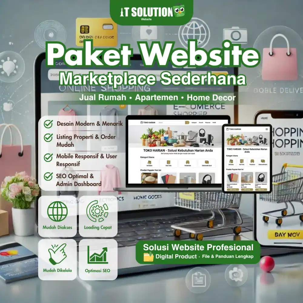 Paket Website Marketplace Sederhana Siap Pakai