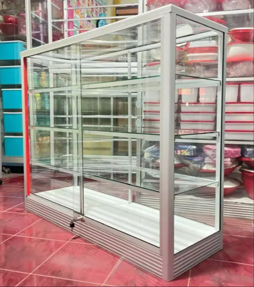 etalase kaca Baru panjang 1,2 m