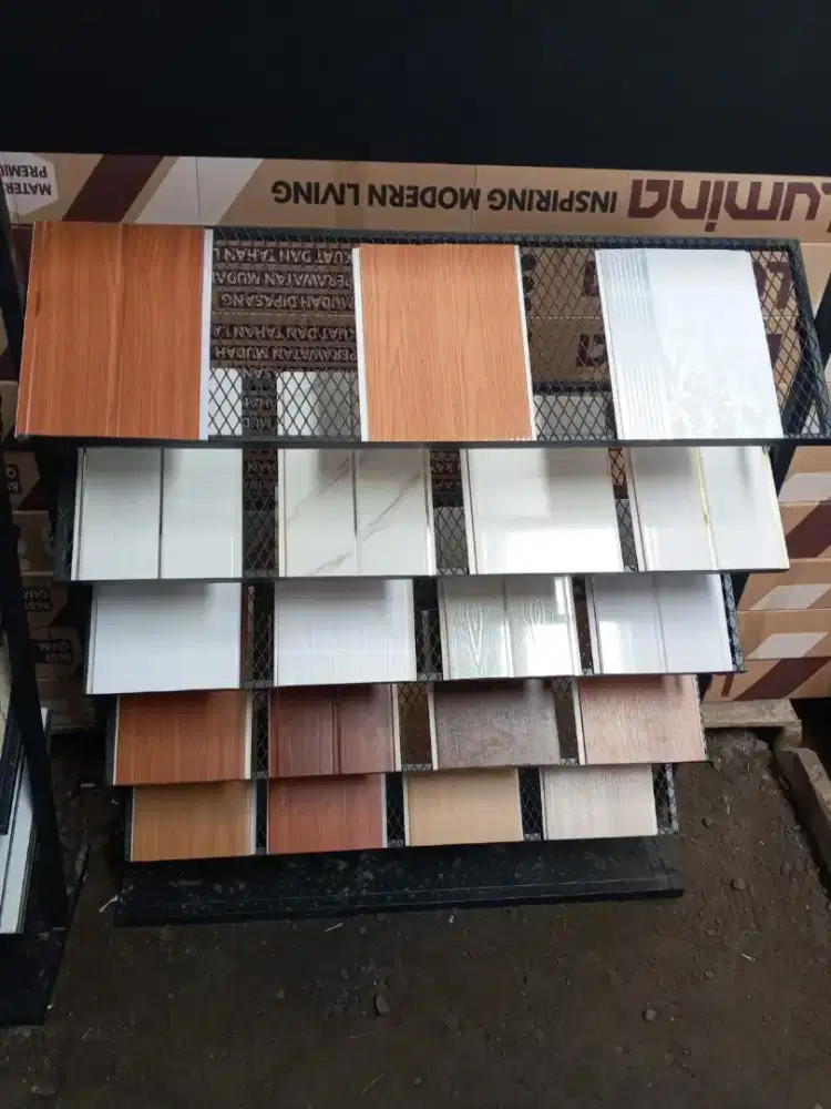 matrial plafon pvc terpasang motif terbaru