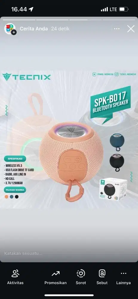sepiker tecnix bluetooth