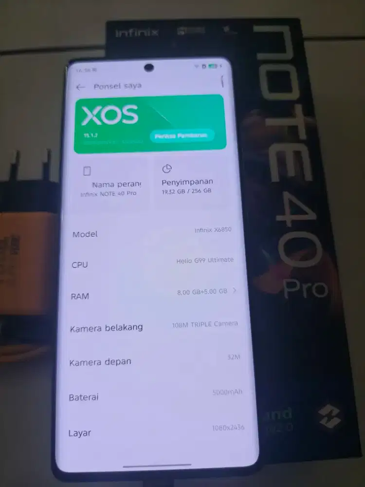 Infinix 40 pro 8+5/256