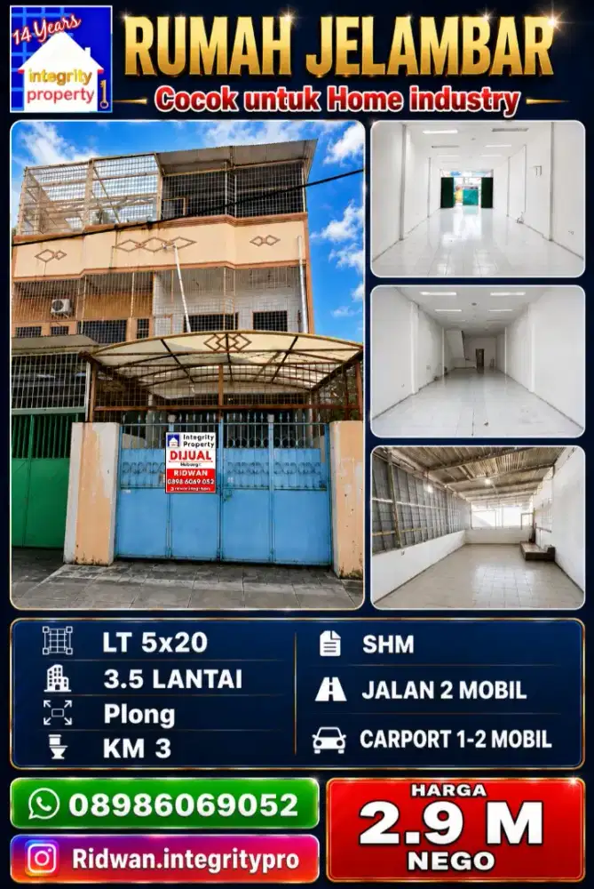 IP3109: Rumah Jelambar Cocok Untuk Home Industry