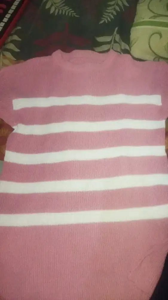 baju rajut pink