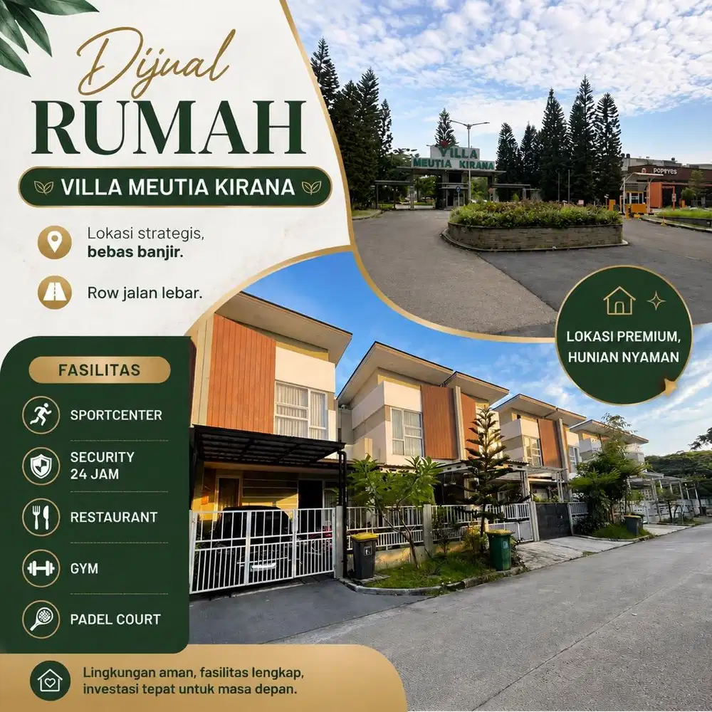 Rumah second siap huni bebas banjir dekat, Kemang Pratama, Summarecon