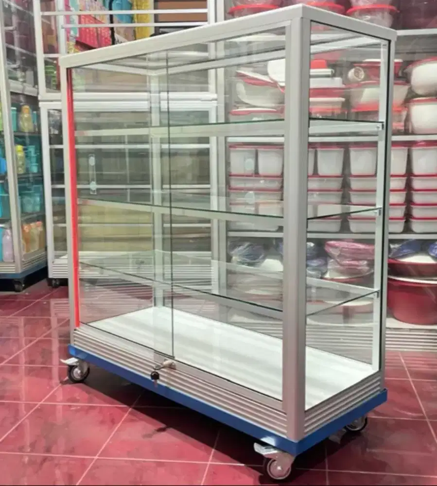 Etalase Warung 1 Meter Sudah Pakai RODA