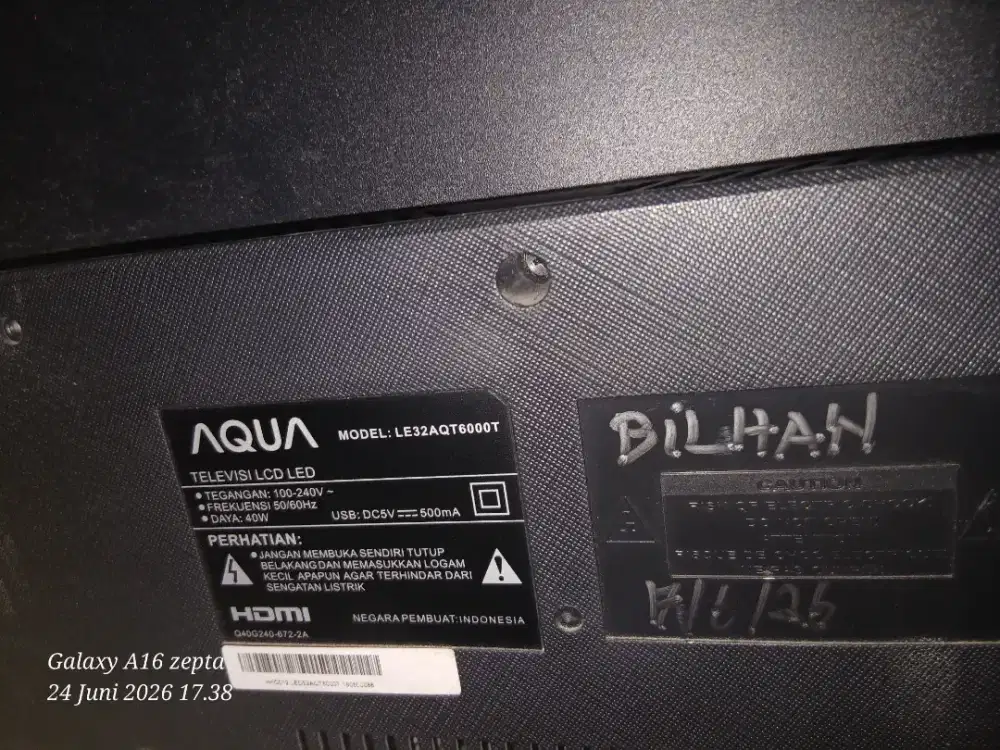 Jual tv aqua 32 inc jual apa adanya