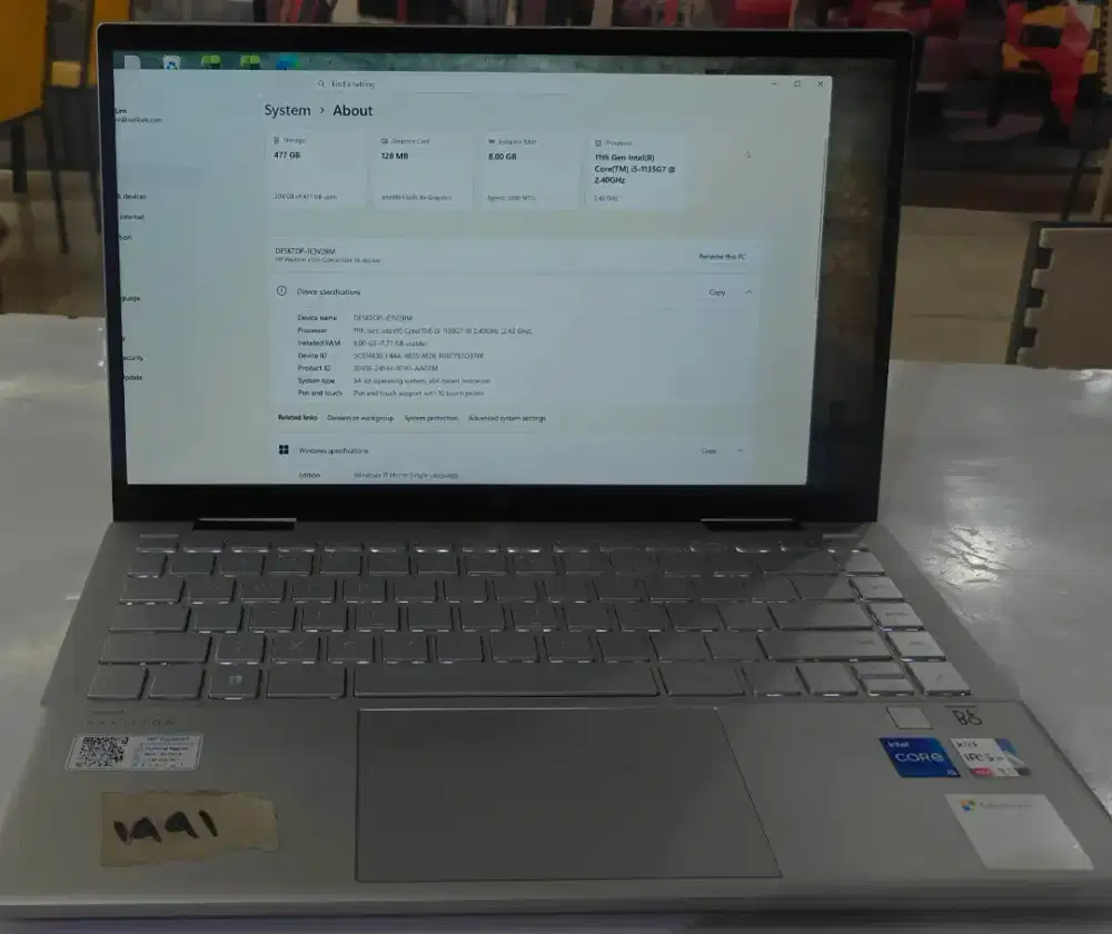 Laptop HP Pavilion x360 Touchscreen i5-1135G7 Gen-11