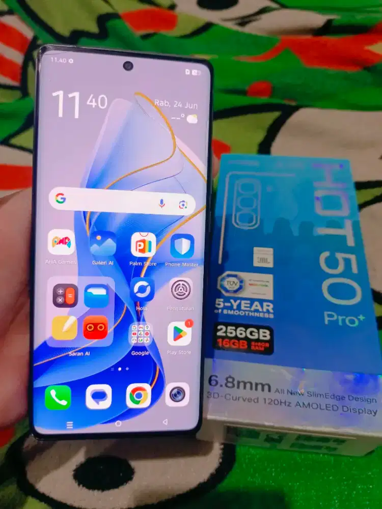 Infinix Hot 50 pro+ ram 16/256 Fullset ori semua