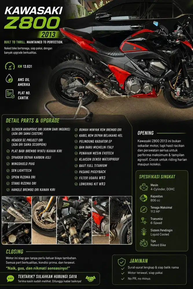 Kawasaki z800 naked