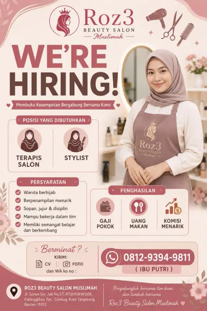 Di butuhkan karyawan salon