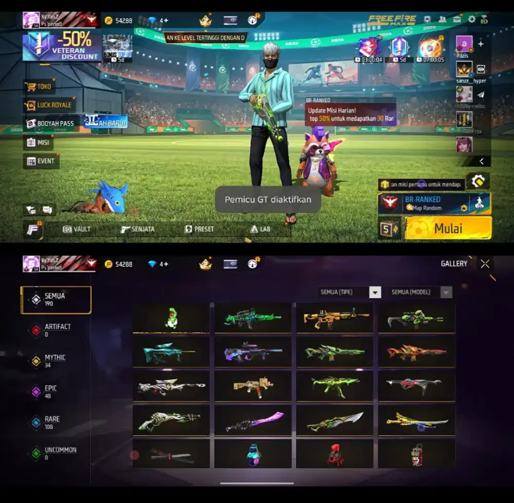 JUAL AKUN GAME FF, bisa di nego