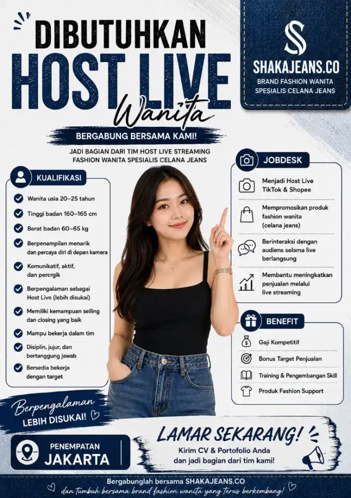 Dibutuhkan host wanita
