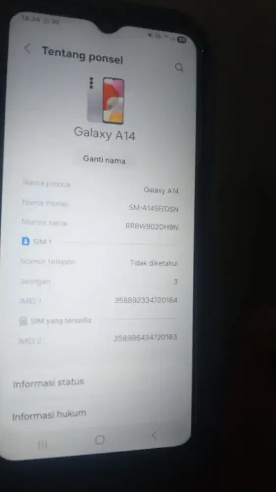 Samsung a14 pemakean pribadi